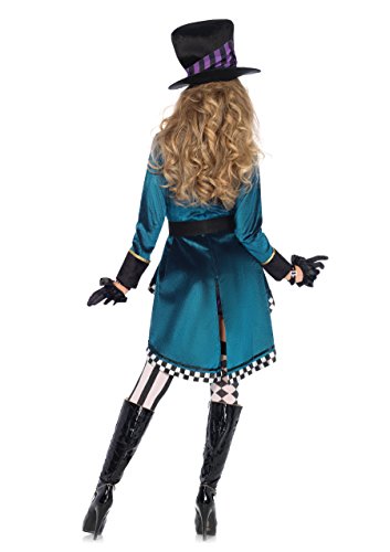 Mad Hatter Costume - 5 Piece Delightful Women's Halloween Outfit