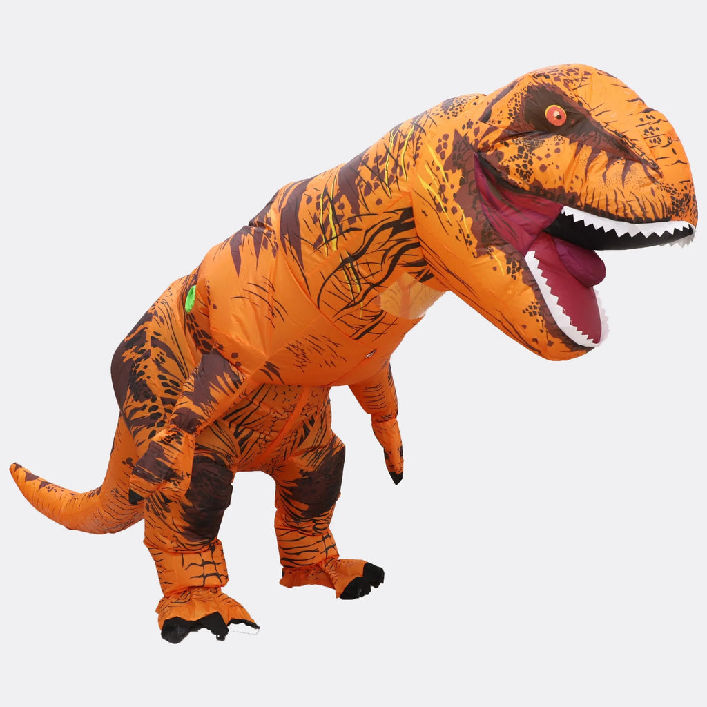 Adult T-Rex Inflatable Costume Standing Dinosaur Mascot for Halloween & Christmas Fun Animal Party Role-playing Outfit Apparel